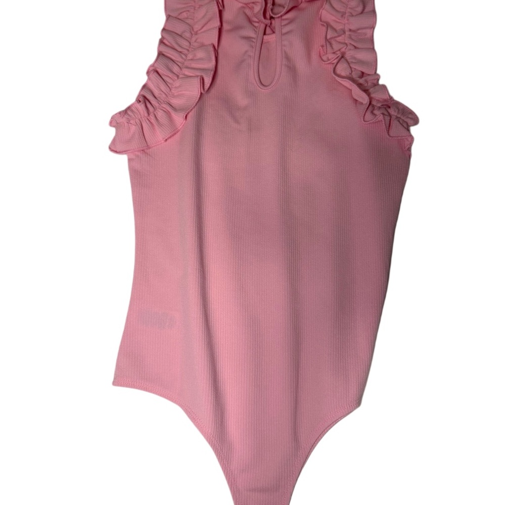 TCEC Pink Ruffled Bodysuit - Picture 2 of 2